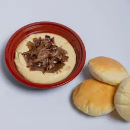 حمص مع شاورما اللحم